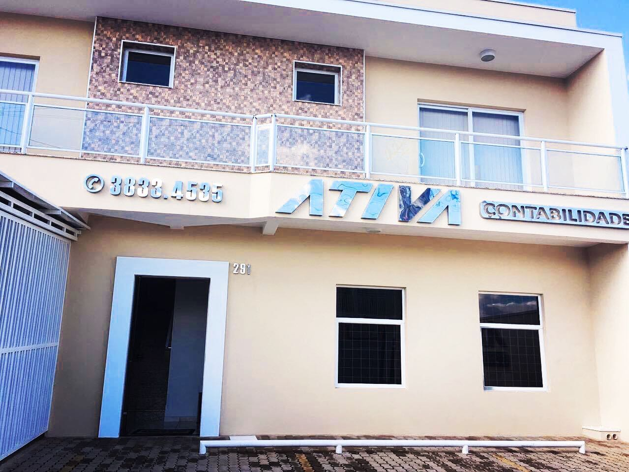 Fachada da sede da Ativa Contabilidade